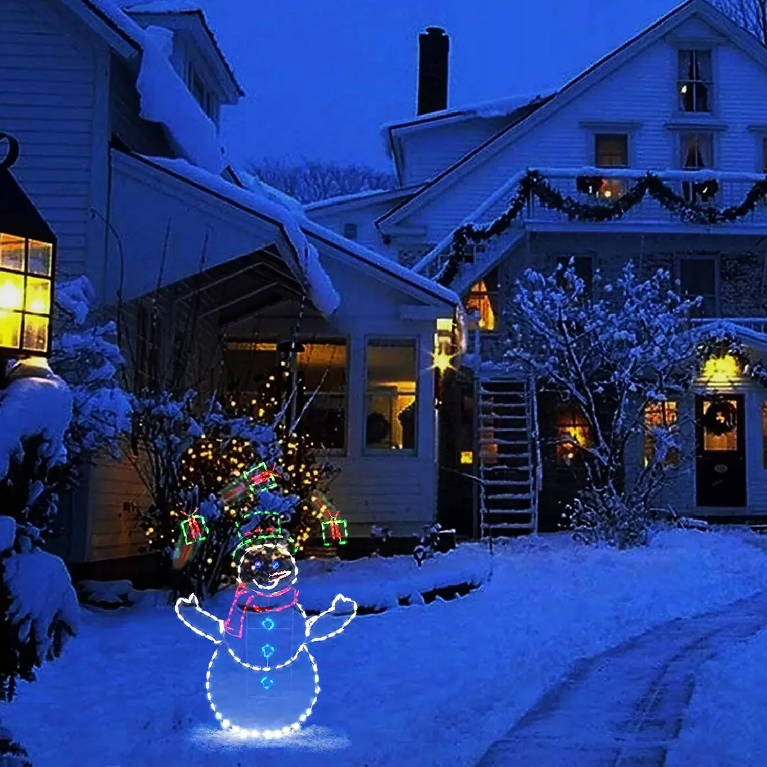 Animated Snowball Light LED Gl - Outdoor Furniture Decor review and price
