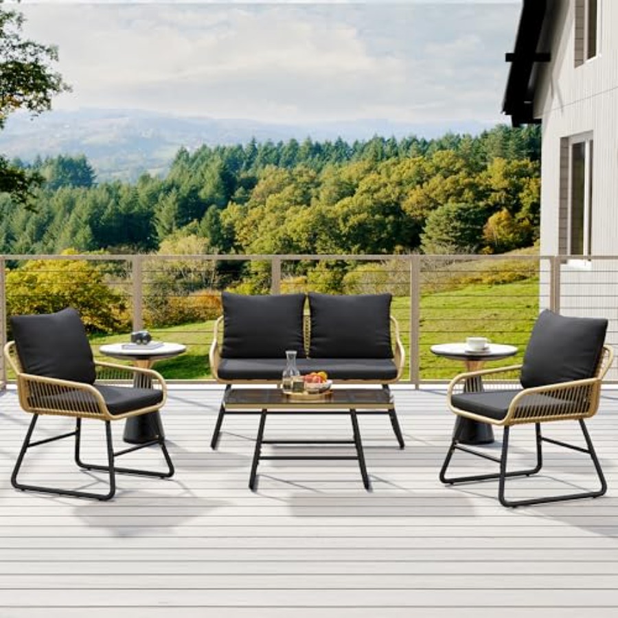 Patio Furniture Set, Outdoor W - Outdoor Furniture Loveseat review and price