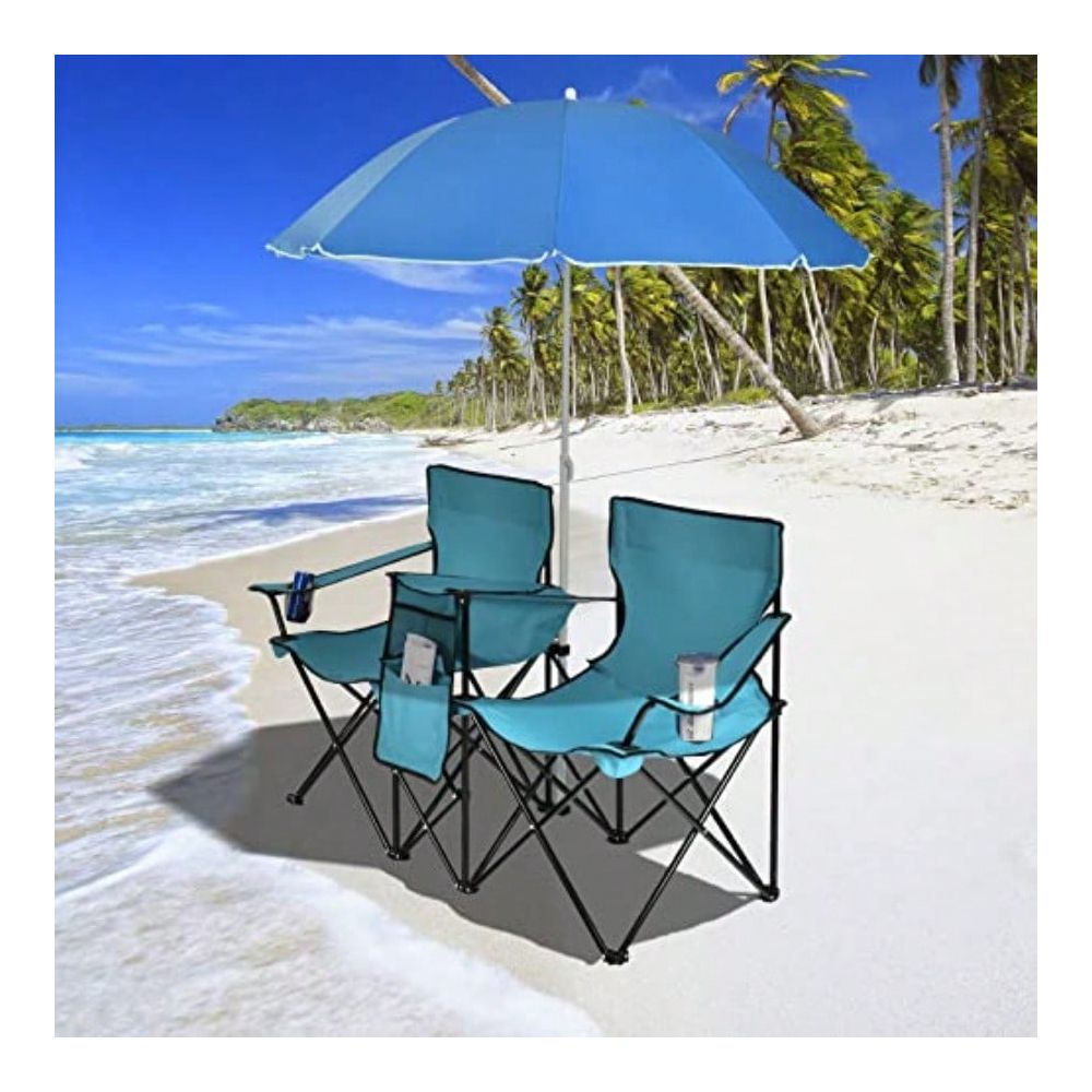 Double Folding Beach Chairs Wi - Outdoor Furniture Loveseat review and price