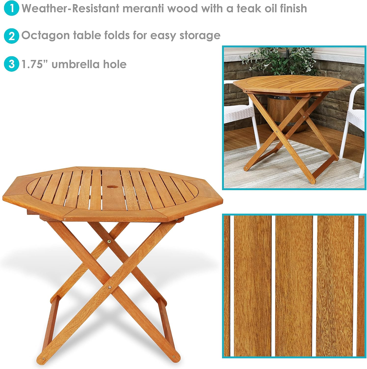 Meranti Wood Folding Outdoor T - Outdoor Furniture Teak Wood review and price