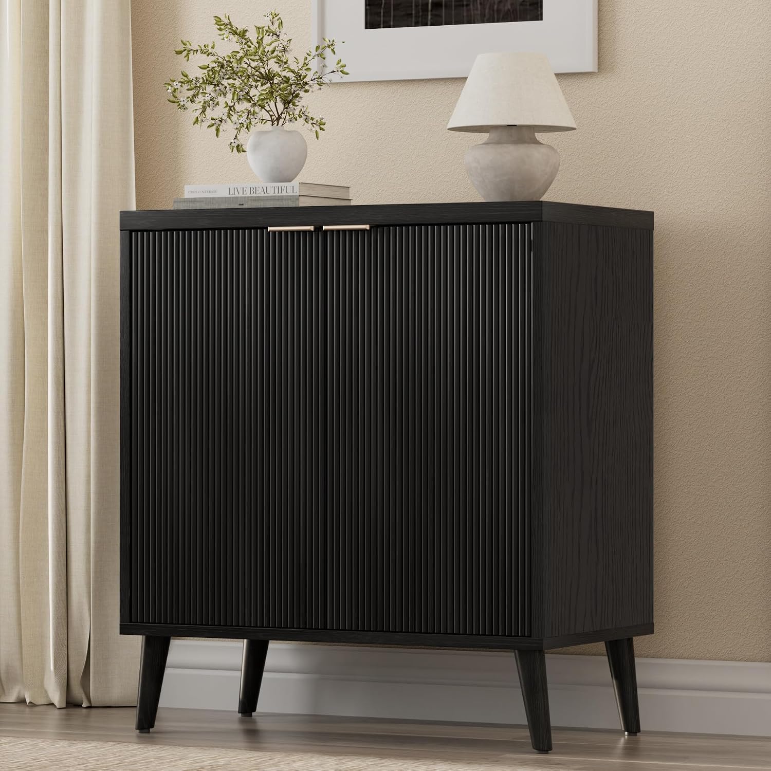 Fluted Buffet Cabinet With Sto - Outdoor Furniture Dining review and price