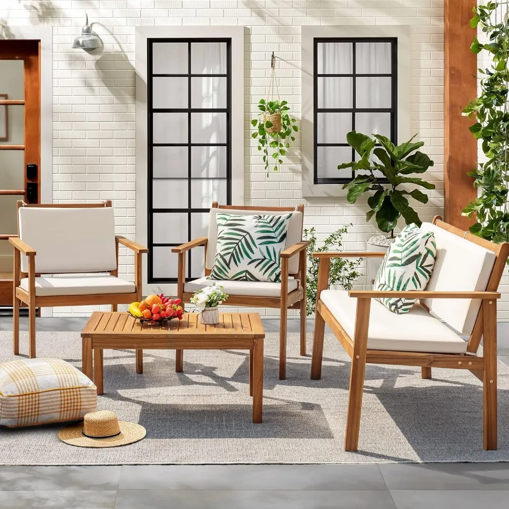 Outdoor sofa, teak wood solid  - Outdoor Furniture Teak Wood review and price