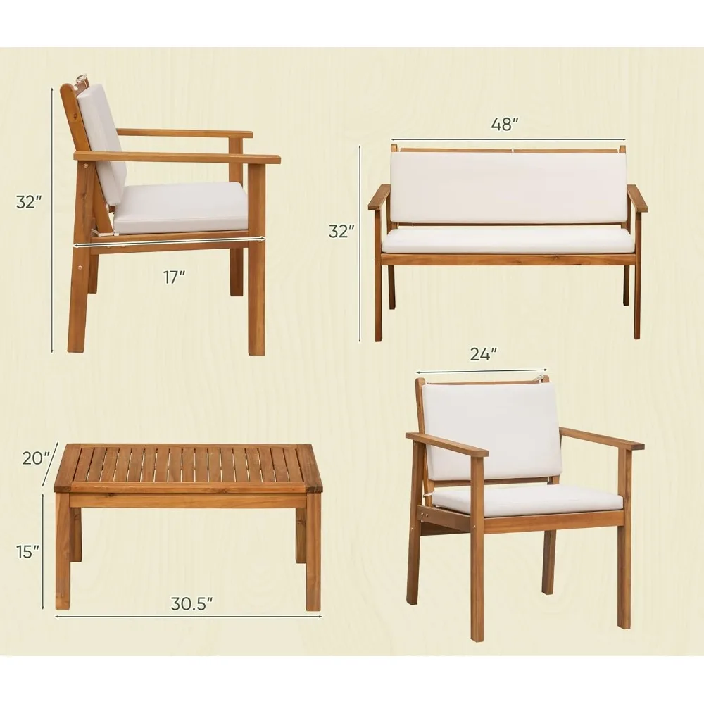 Outdoor sofa, teak wood solid  - Outdoor Furniture Teak Wood review and price