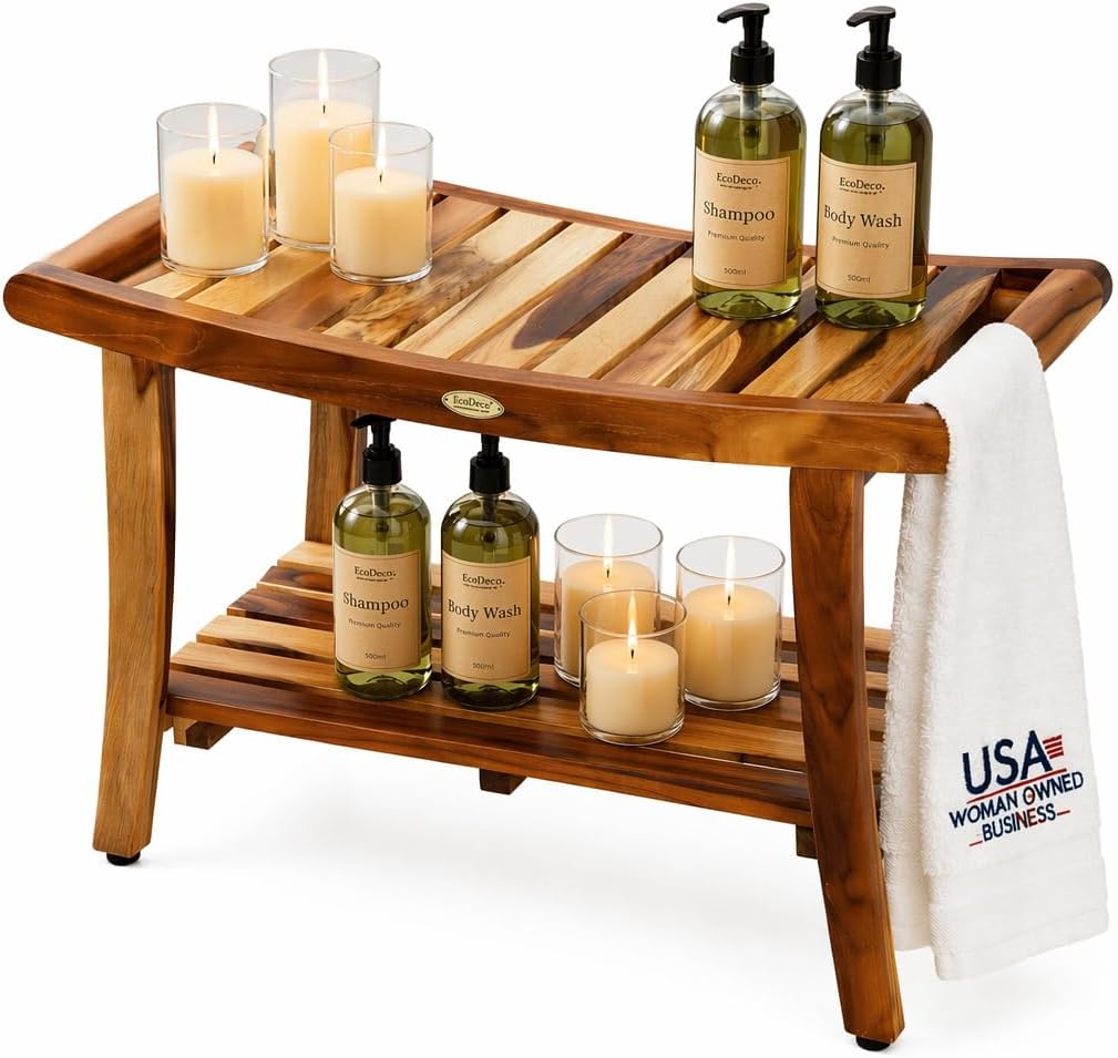 Teak Shower Bench Spa Bath Sho - Outdoor Furniture Teak Wood review and price