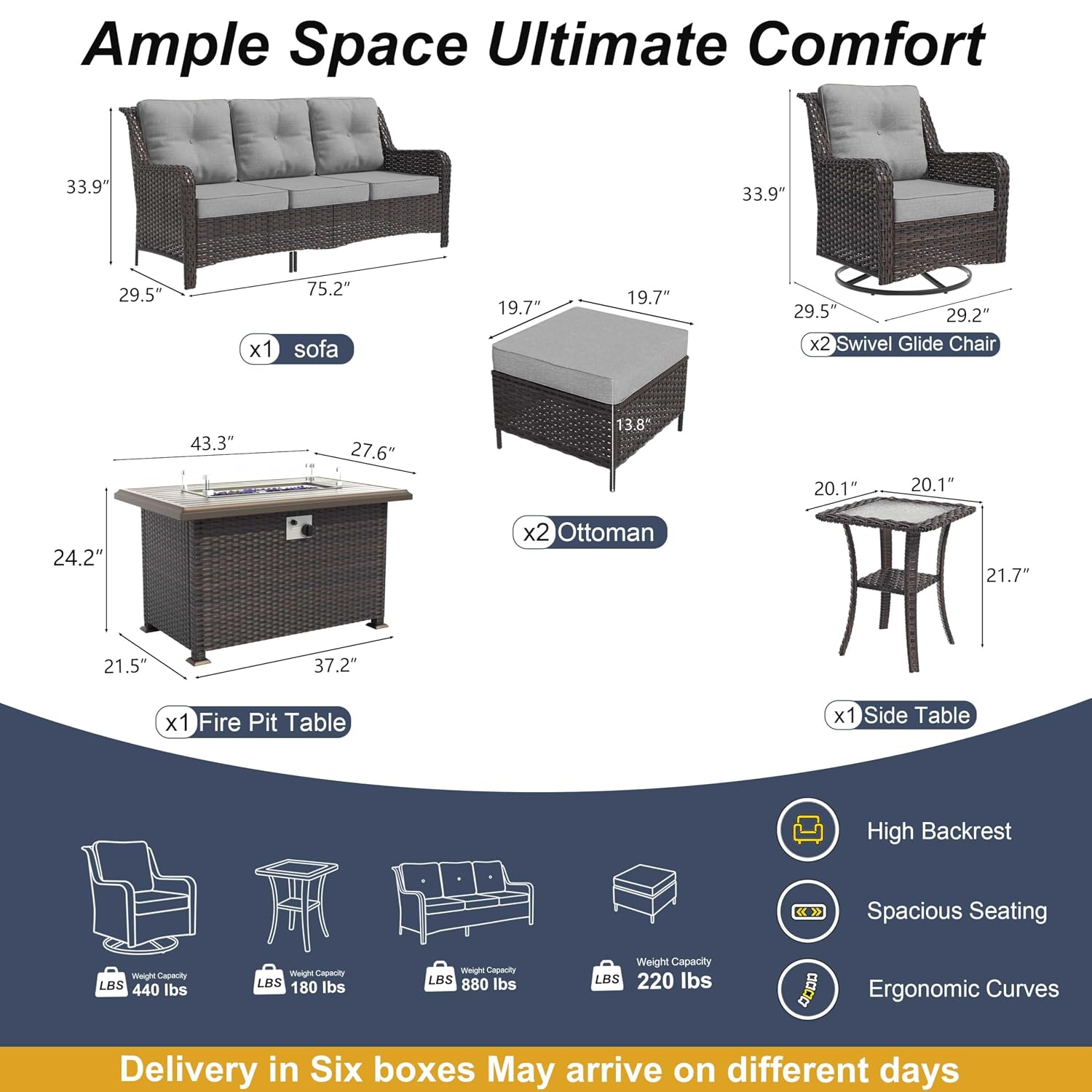 7-Piece Patio Furniture Set, O - Outdoor Furniture Sale review and price