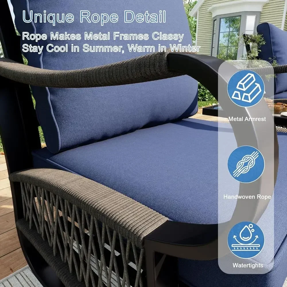 4-Piece Outdoor Metal Patio Fu - Outdoor Furniture Loveseat review and price