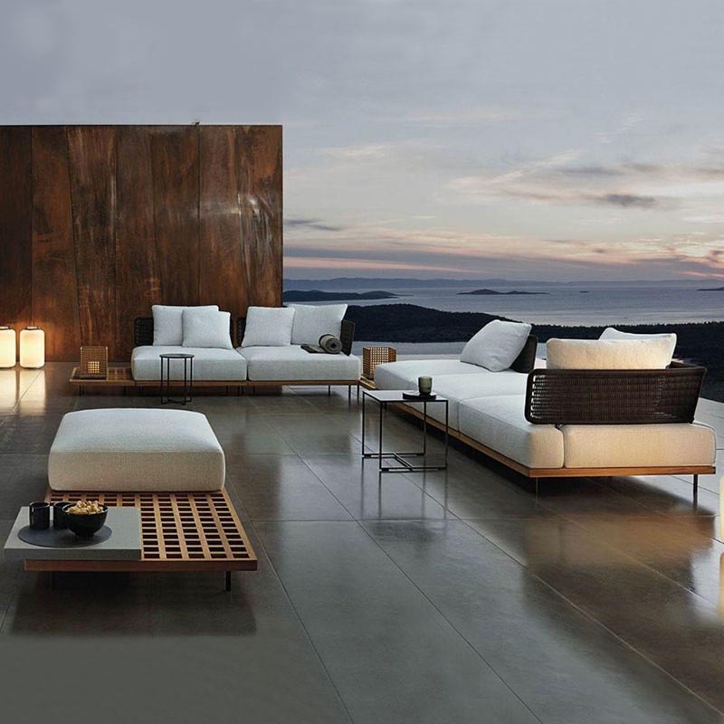 qw-Outdoor Sofa Patio Villa Te - Outdoor Furniture Teak Wood review and price