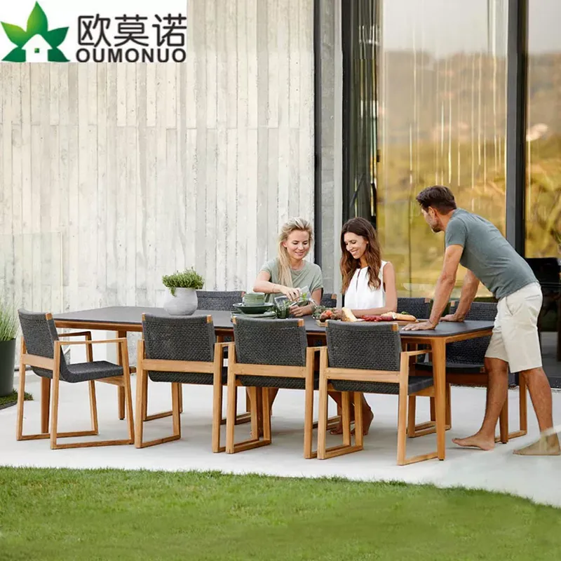 Outdoor Rattan Teak Dining Set - Outdoor Furniture Teak Wood review and price