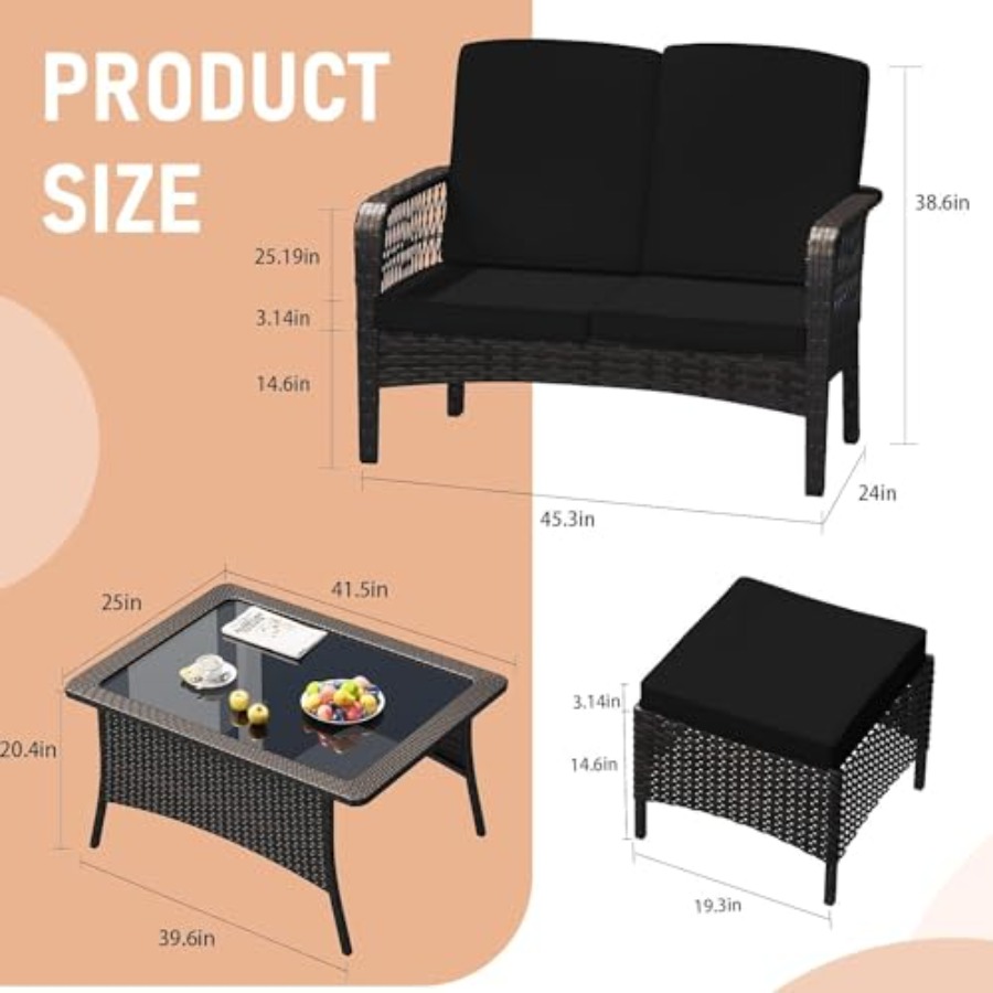 Patio Furniture Set Outdoor Ra - Outdoor Furniture Loveseat review and price