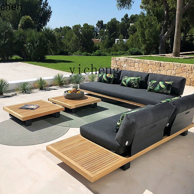 HYS outdoor teak sofa courtyar - Outdoor Furniture Teak Wood review and price