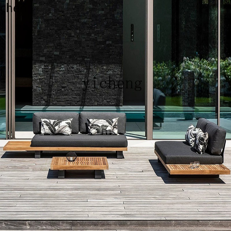 HYS outdoor teak sofa courtyar - Outdoor Furniture Teak Wood review and price